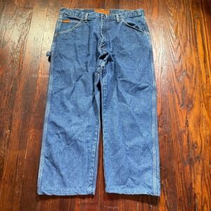 Wrangler Riggs FR Jeans Mens‎ 38x27* Blue Flame Resistant Workwear Carpenter